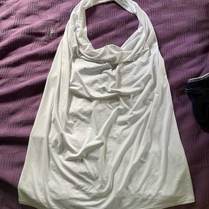 Almost sheet cowl neck halter shirt